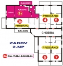 Byt 2+kk v alpském stylu, Zadov, Byt 3a